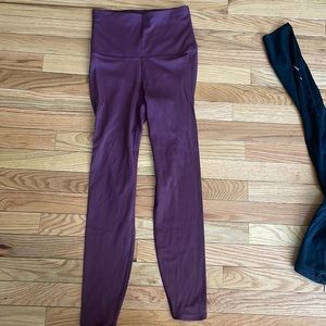 Burgundy workout leggings